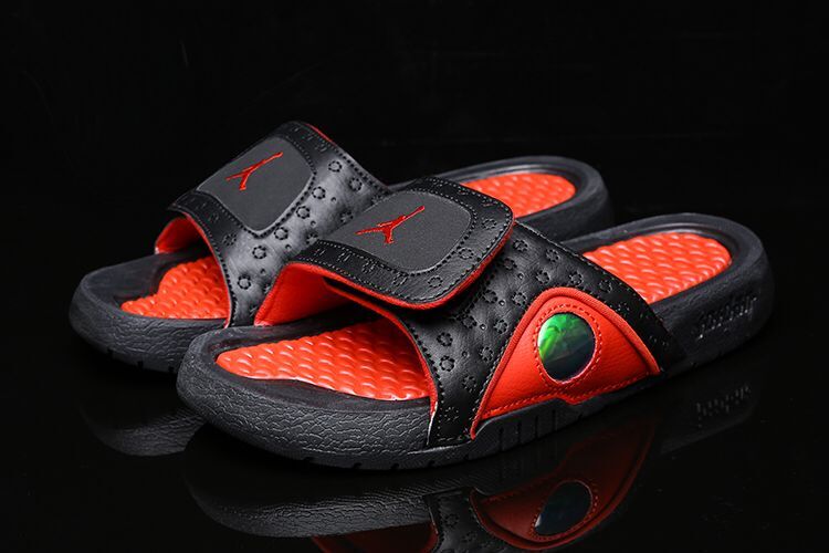 Air Jordan Hydro 13 Sandals Women Black Red